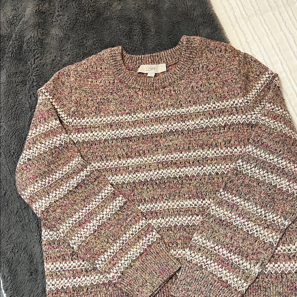LOFT Women’s Sweater with Earthy Tones